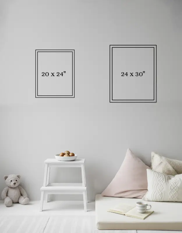 Canvas Size Reference on Wall