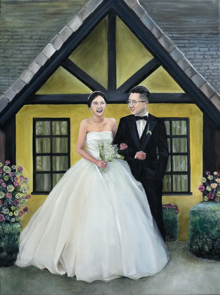 Asian Couple Live Wedding Painting 2026