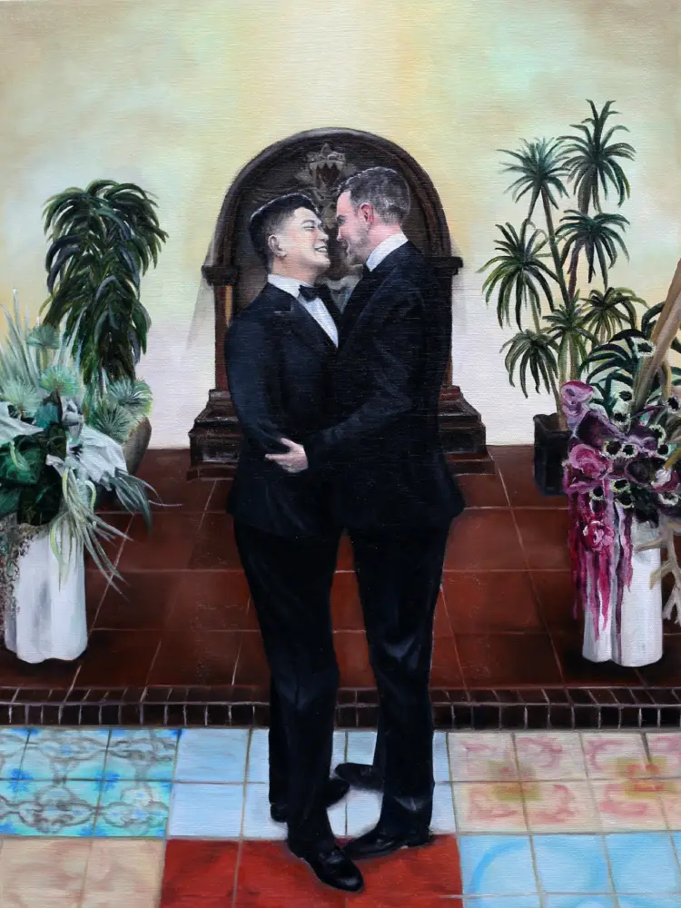 Long Beach Couple Live Wedding Painting 2026